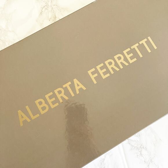 ALBERTA FERRETTI Knee High Gladiator Sandals Light Pink Rose 37 - Picture 8 of 9